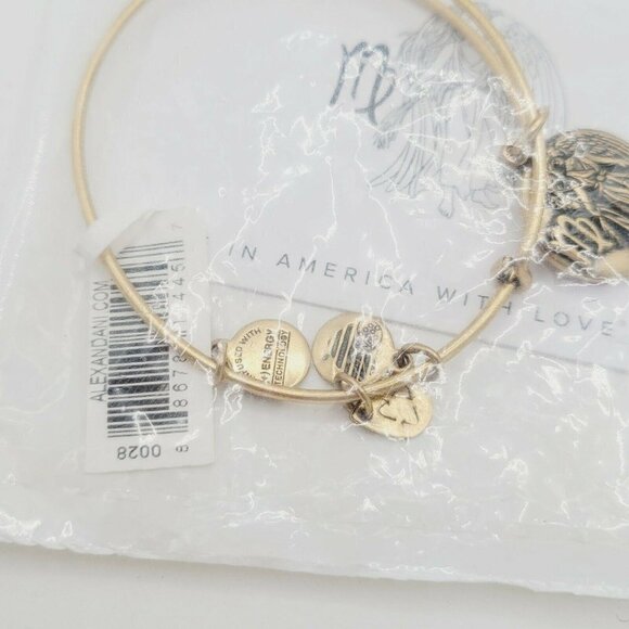 Alex and Ani Virgo III Expandable Wire Bracelet In Rafaelian Gold New In Package - Picture 5 of 6